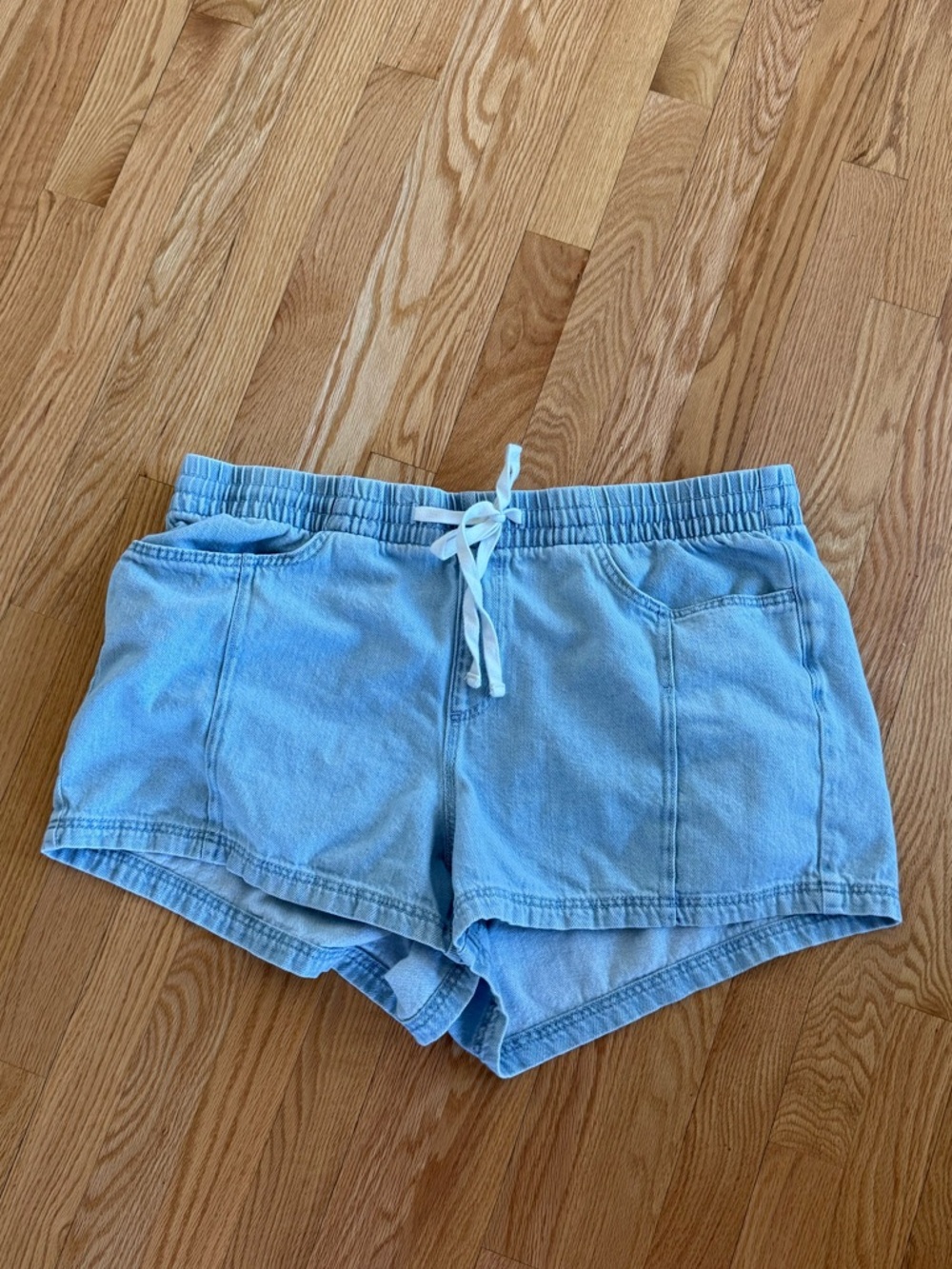 Universal Thread Target Tie Waist Elastic Waist Denim Shorts